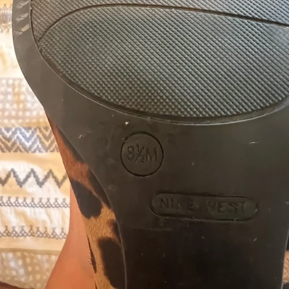 Worn Once Nine West Leopard Booties‎ Size 8 1/2